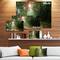 Designart - Amazing Green Forest at Sunset - Landscape Canvas Art Print